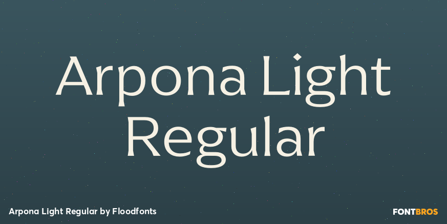 Arpona Light Regular Poster