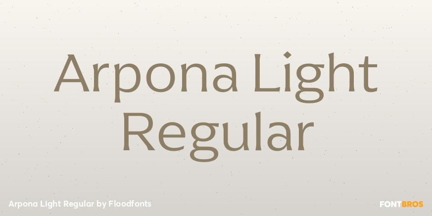 Arpona Light Regular Poster