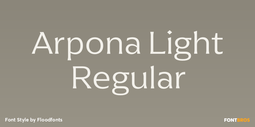 Arpona Light Regular Poster