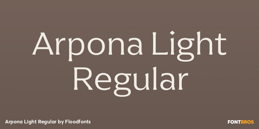 Arpona Light Regular Poster