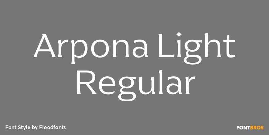 Arpona Light Regular Poster
