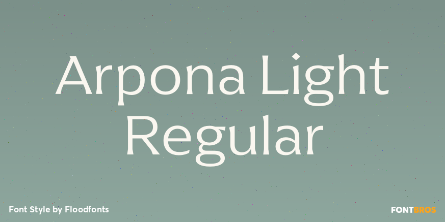 Arpona Light Regular Poster