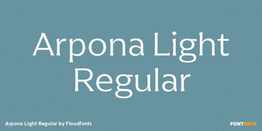 Arpona Light Regular Poster
