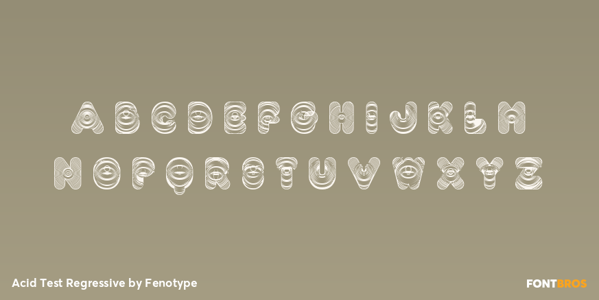Acid Test Regressive Font Poster #3