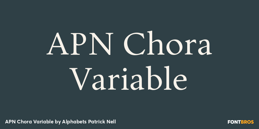 APN Chora Variable Font Poster