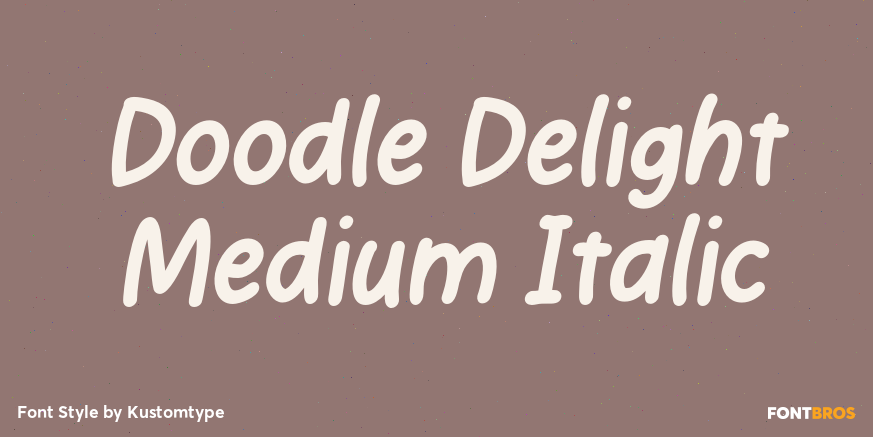 Doodle Delight Medium Italic Poster