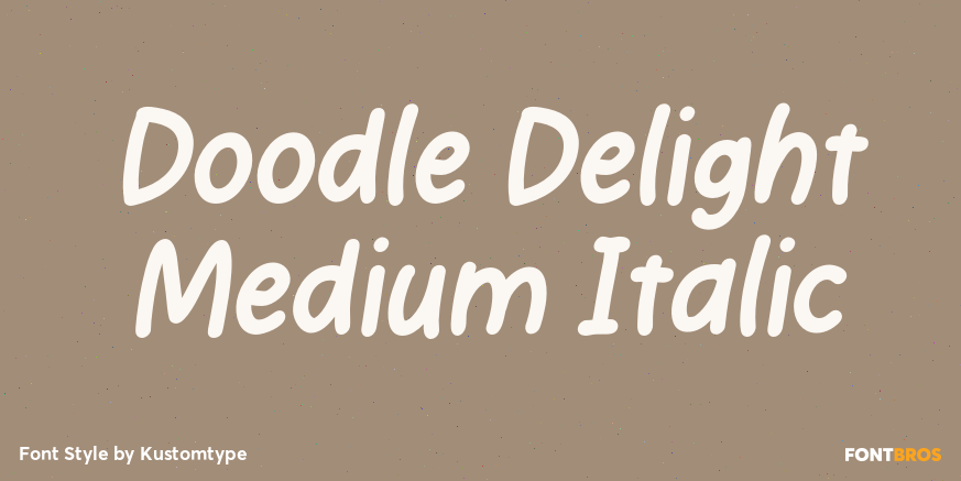 Doodle Delight Medium Italic Poster