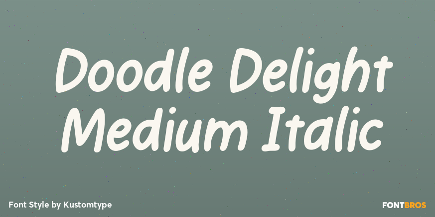 Doodle Delight Medium Italic Poster