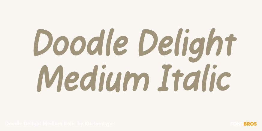 Doodle Delight Medium Italic Poster