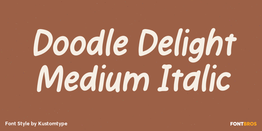 Doodle Delight Medium Italic Poster