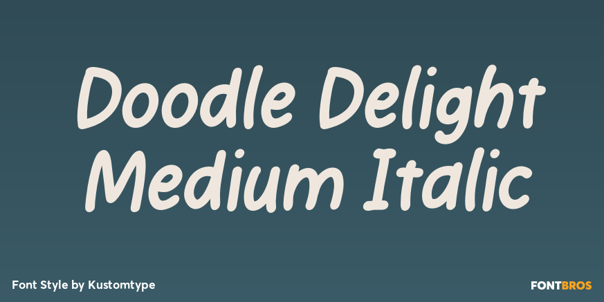 Doodle Delight Medium Italic Poster