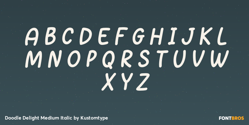 Doodle Delight Medium Italic Font Poster #2