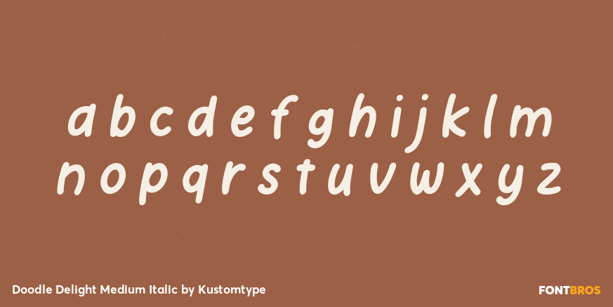 Doodle Delight Medium Italic Font Poster #3