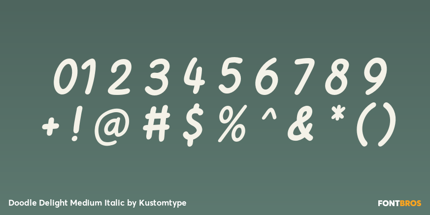 Doodle Delight Medium Italic Font Poster #4