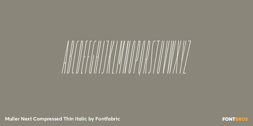 Muller Next Compressed Thin Italic Font Poster #2