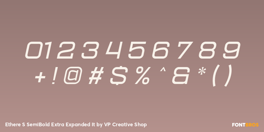 Ethere S SemiBold Extra Expanded It Font Poster #4