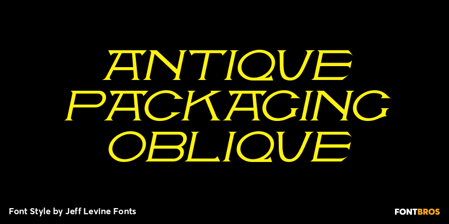 Antique Packaging Oblique Font Poster #1