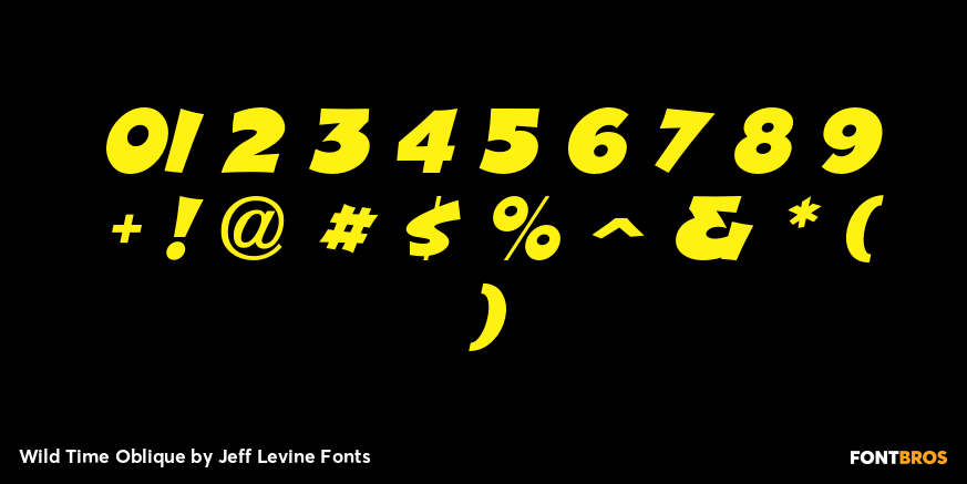 Wild Time Oblique Font Poster #1