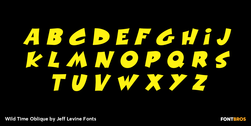 Wild Time Oblique Font Poster #1