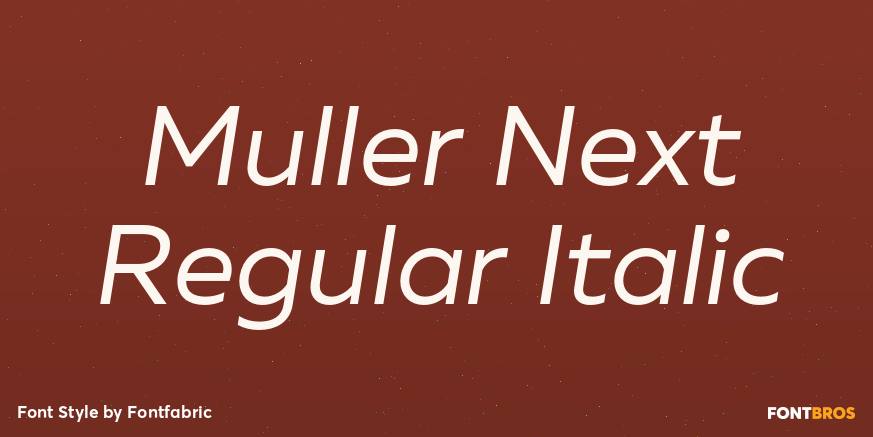 Muller Next Regular Italic Font Poster #1