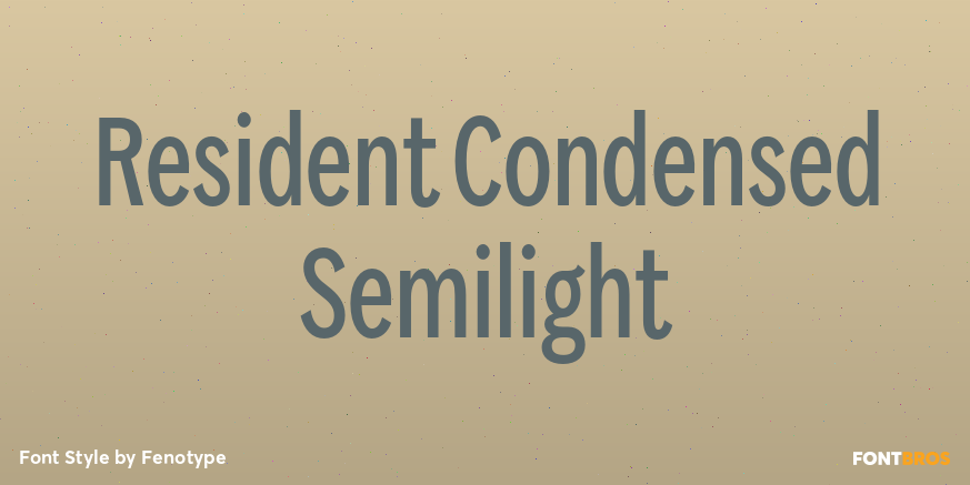 Resident Condensed Semilight Poster