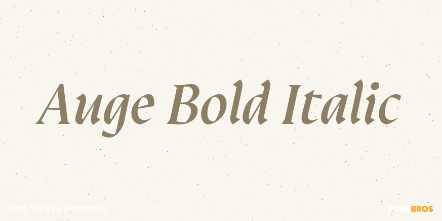 Auge Bold Italic Font Poster #1