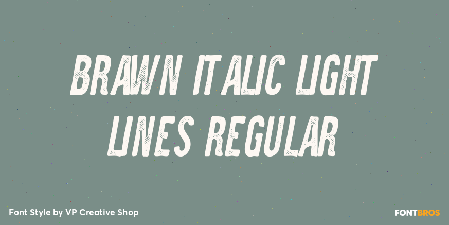 Brawn Italic Light Lines Regular Poster