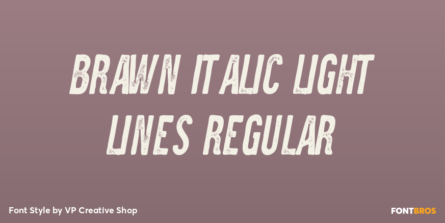 Brawn Italic Light Lines Regular Poster