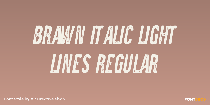 Brawn Italic Light Lines Regular Poster