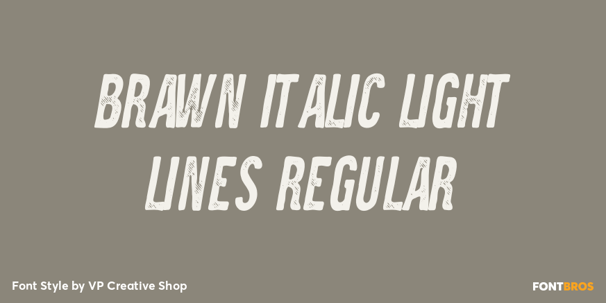 Brawn Italic Light Lines Regular Poster