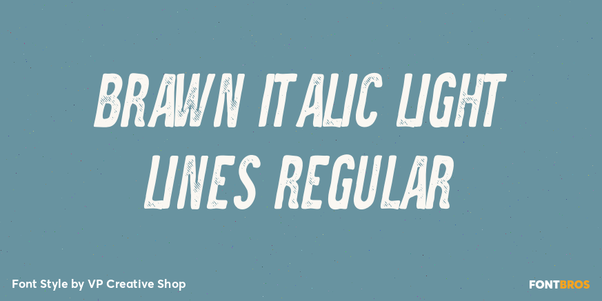 Brawn Italic Light Lines Regular Poster