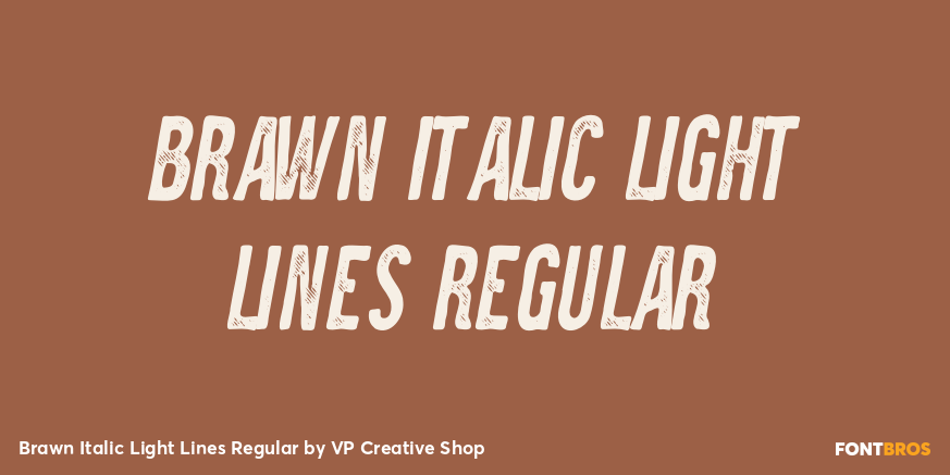 Brawn Italic Light Lines Regular Poster