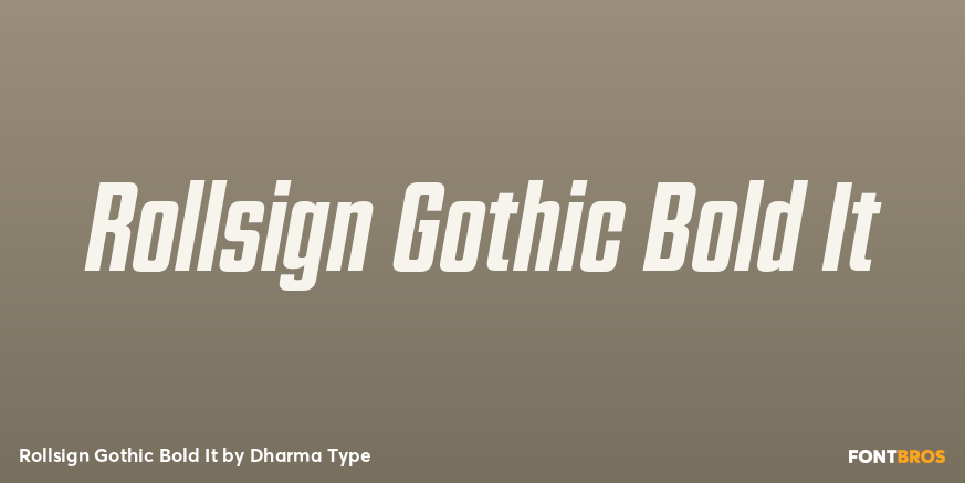 Rollsign Gothic Bold It Poster