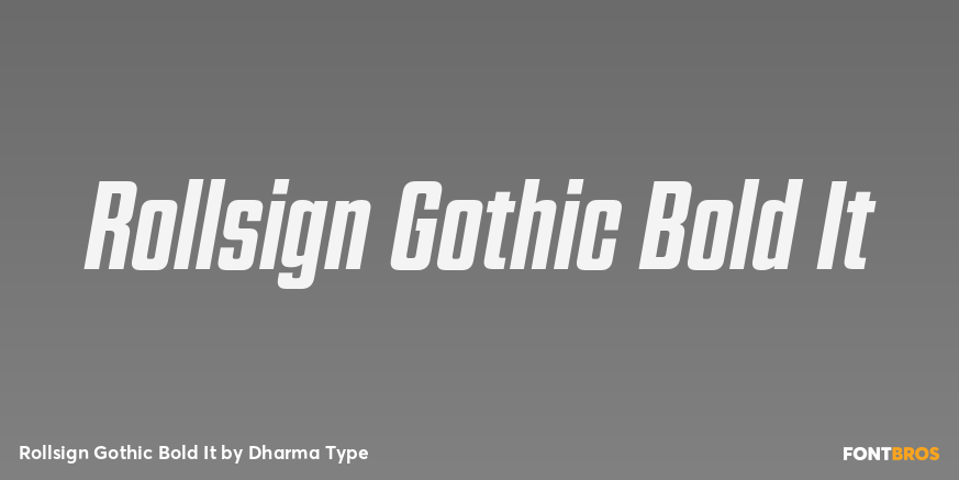 Rollsign Gothic Bold It Poster