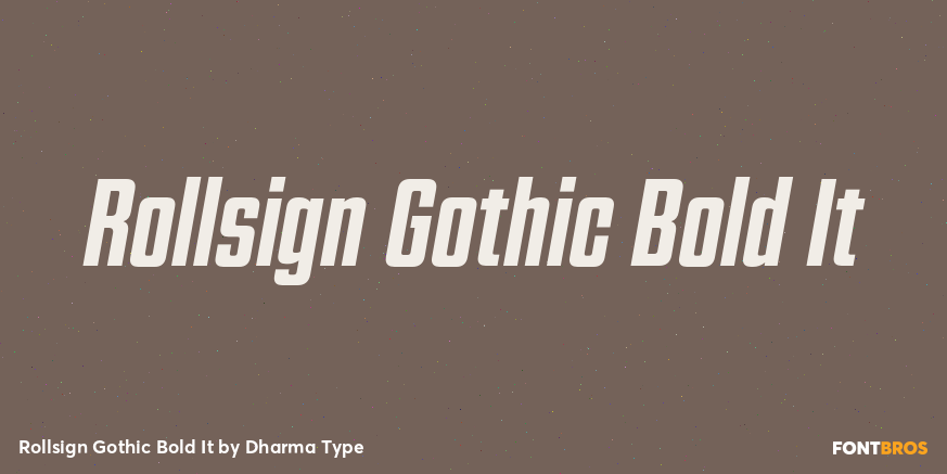 Rollsign Gothic Bold It Poster