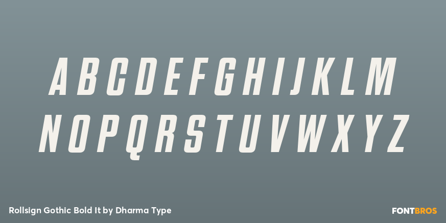 Rollsign Gothic Bold It Font Poster #2
