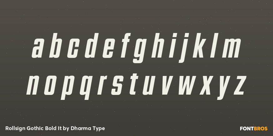 Rollsign Gothic Bold It Font Poster #3