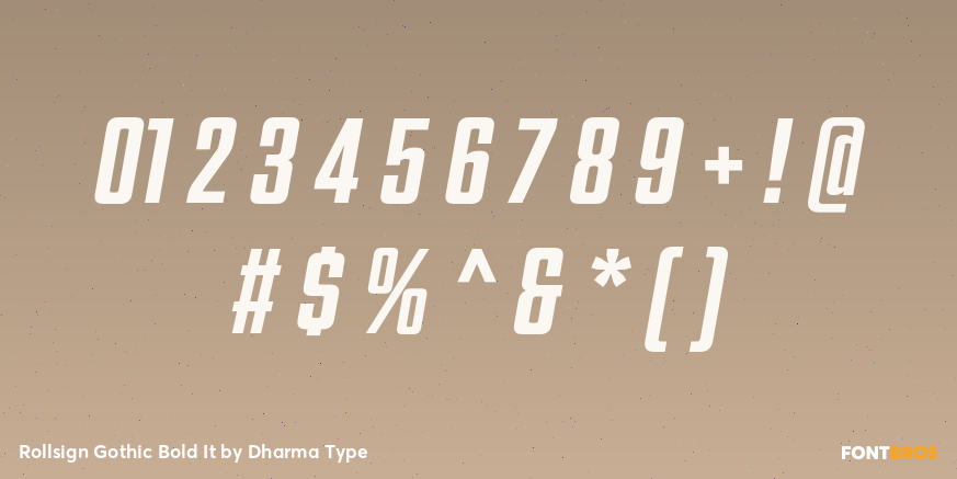 Rollsign Gothic Bold It Font Poster #4