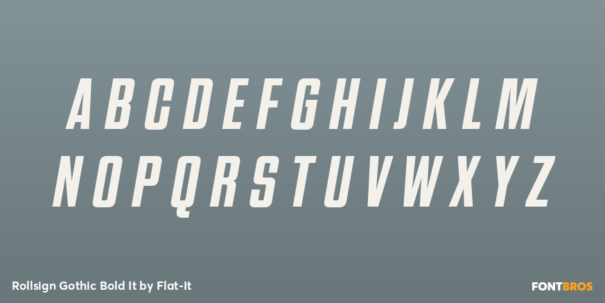 Rollsign Gothic Bold It Font Poster #2