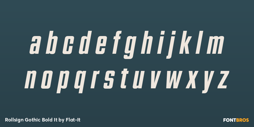 Rollsign Gothic Bold It Font Poster #3