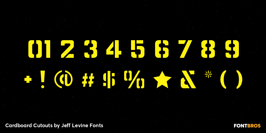 Cardboard Cutouts Font Poster #4