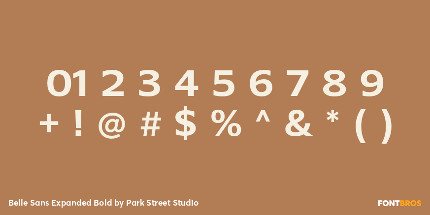 Belle Sans Expanded Bold Font Poster #4