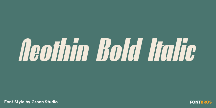 Neothin Bold Italic Font Poster #1
