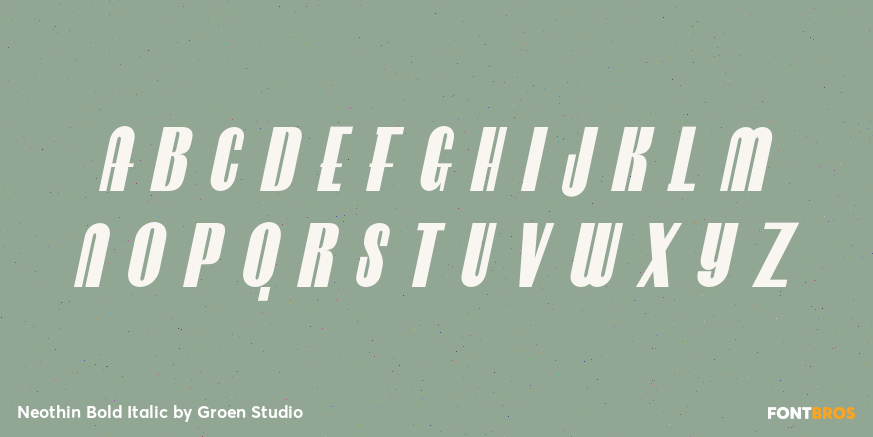Neothin Bold Italic Font Poster #2