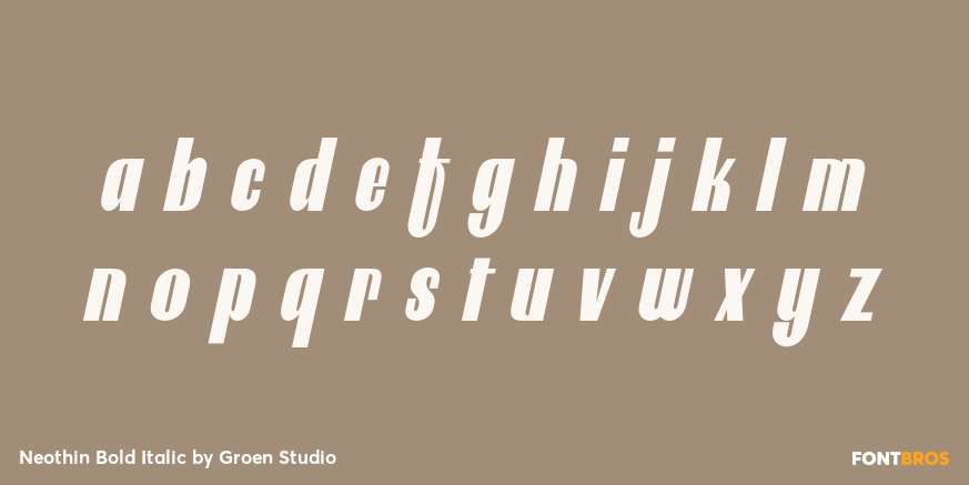 Neothin Bold Italic Font Poster #3