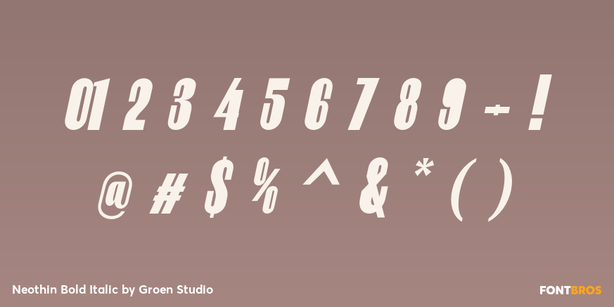 Neothin Bold Italic Font Poster #4