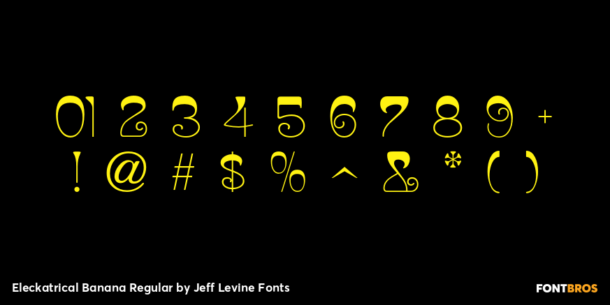 Eleckatrical Banana Regular Font Poster #4