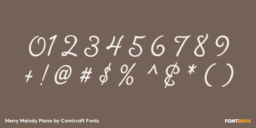 Merry Melody Piano Font Poster #1