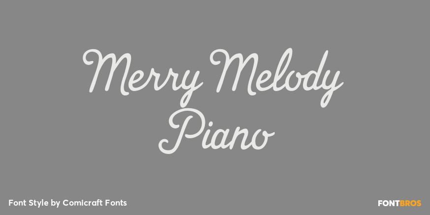 Merry Melody Piano Font Poster #1
