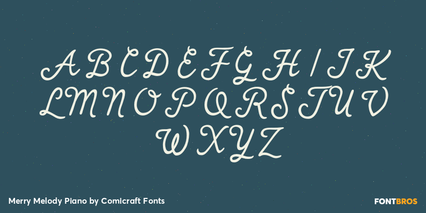 Merry Melody Piano Font Poster #2